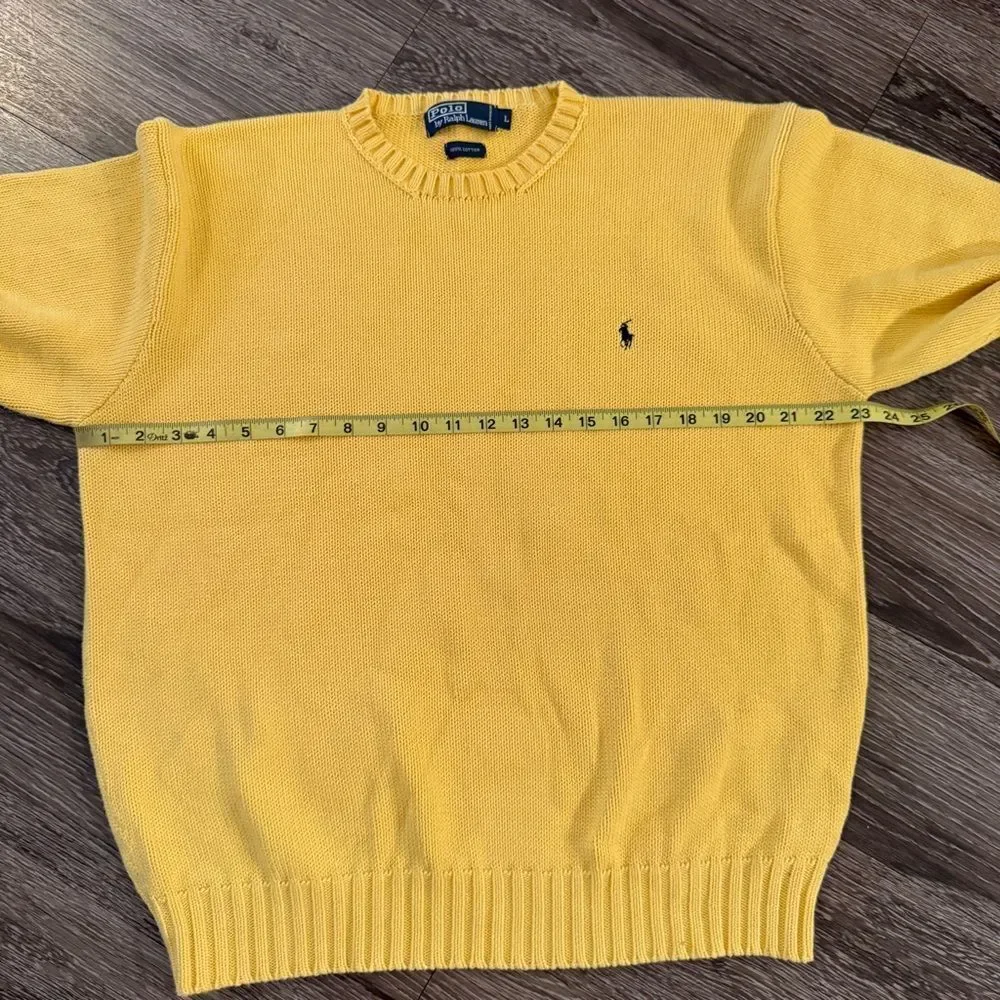 Polo By Ralph Lauren Vintage Yellow Cotton Sweater